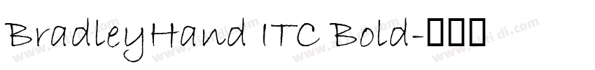 BradleyHand ITC Bold字体转换